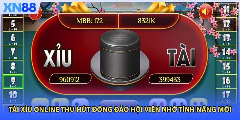 Tài xỉu online thu hút đông đảo hội viên nhờ tính năng mới
